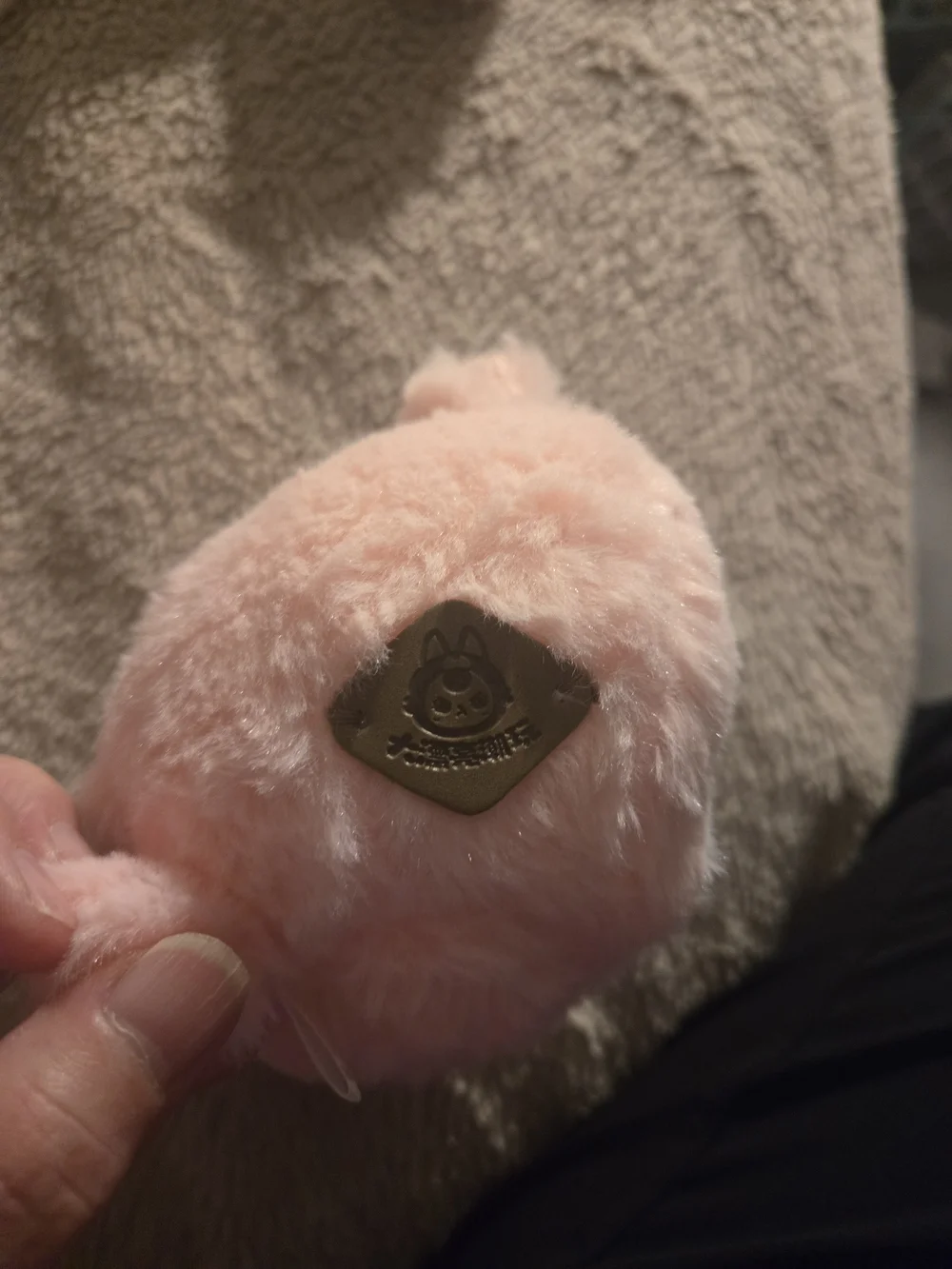 Pink Plush Bunny-Faced Kids Squishy Toy with Carrot Accent